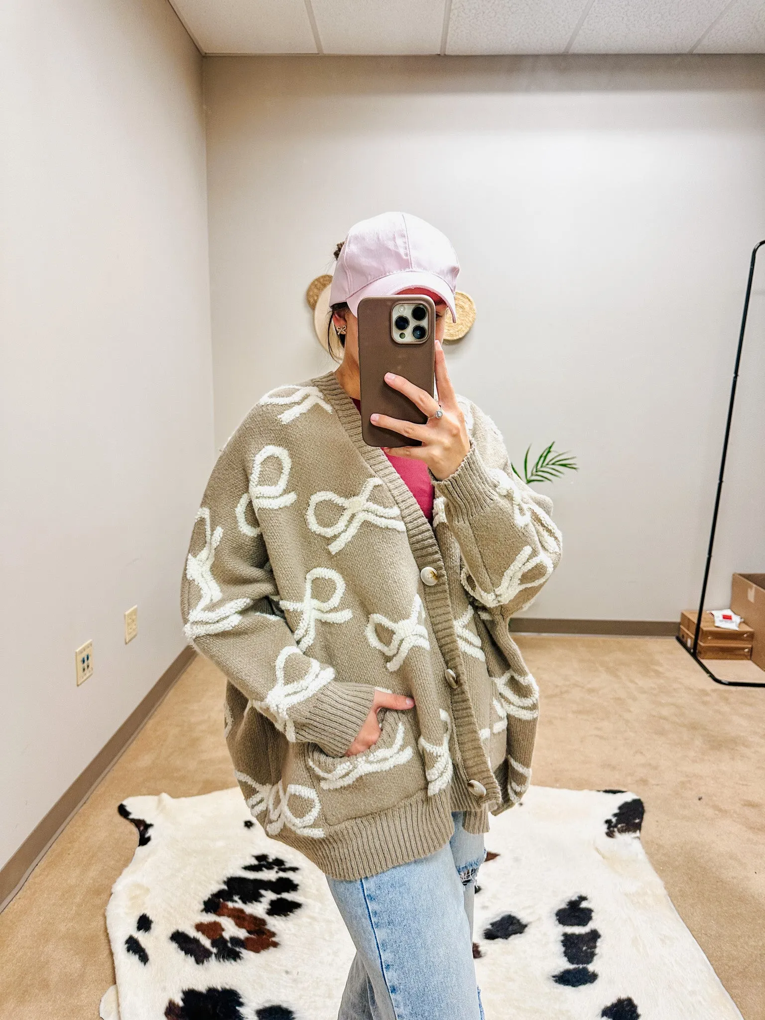 Put A Bow On It Sweater Cardigan -2 Colors