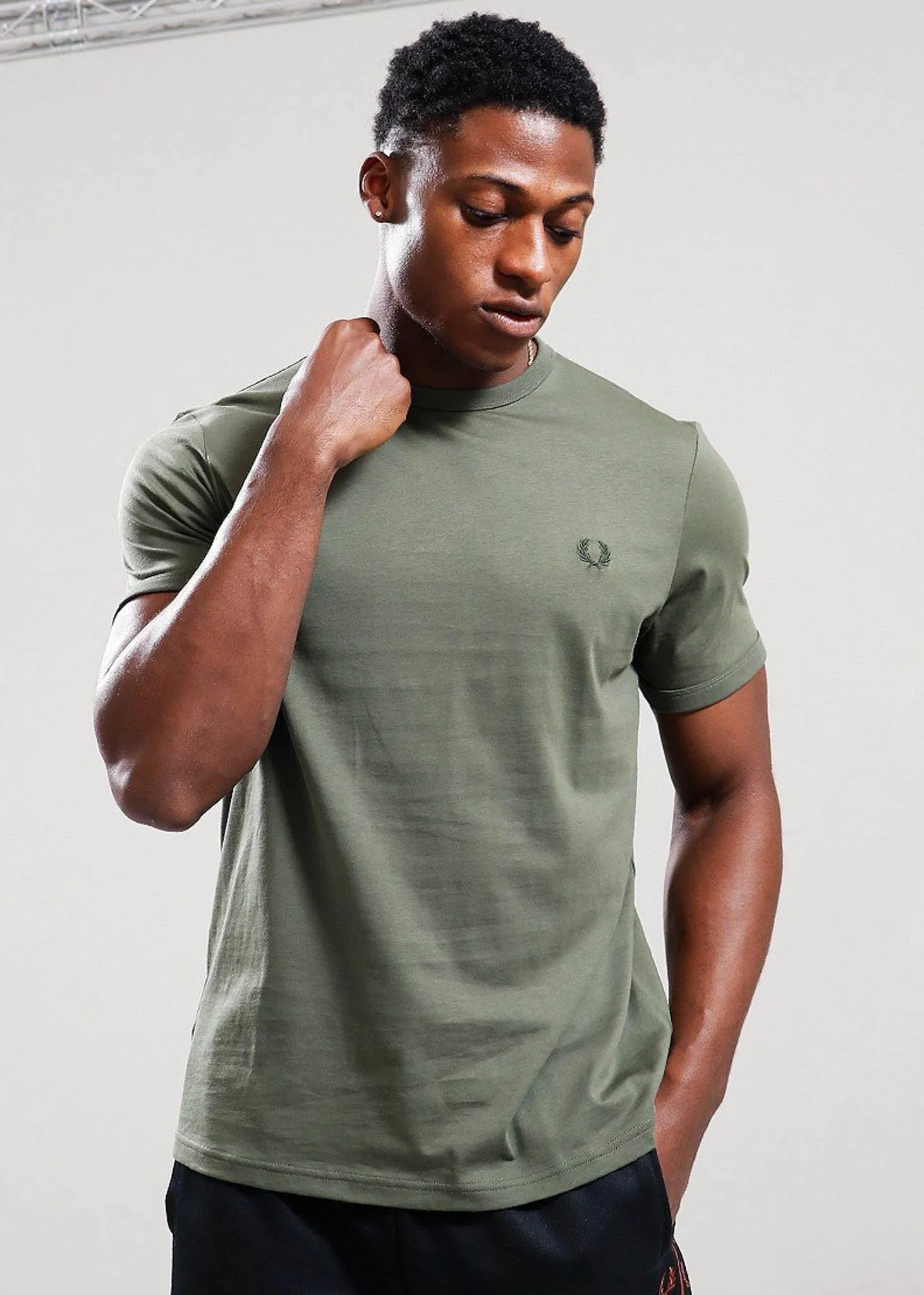 Ringer t-shirt - laurel wreath green