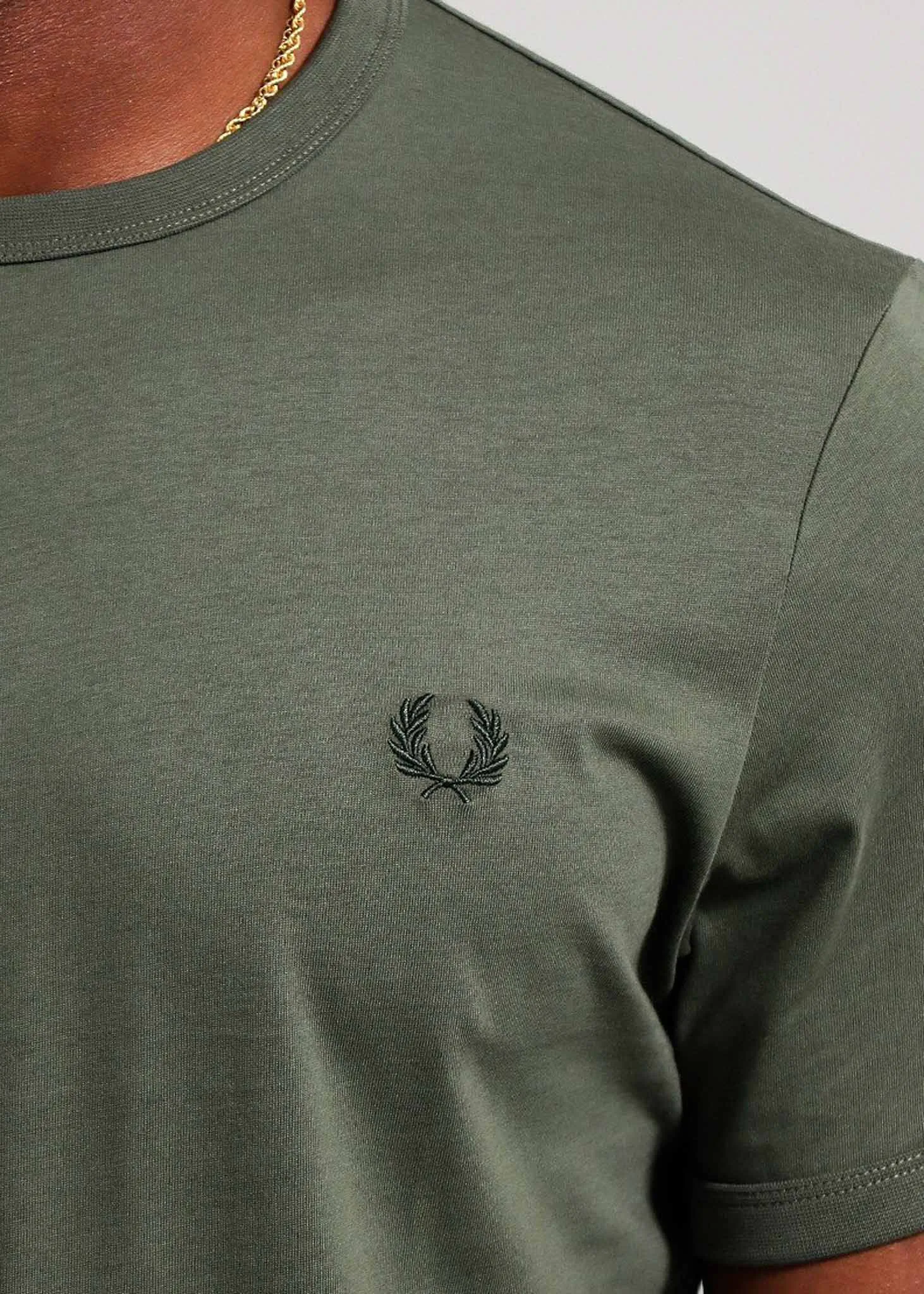 Ringer t-shirt - laurel wreath green