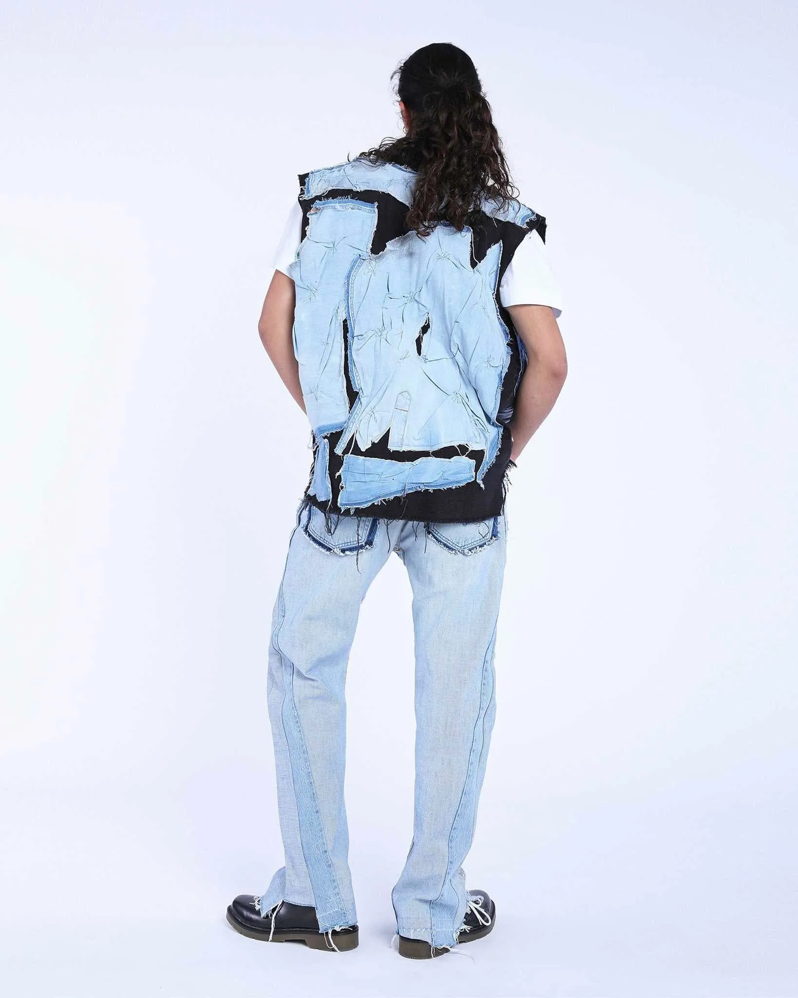 Shirt Over Denim Sleeveless