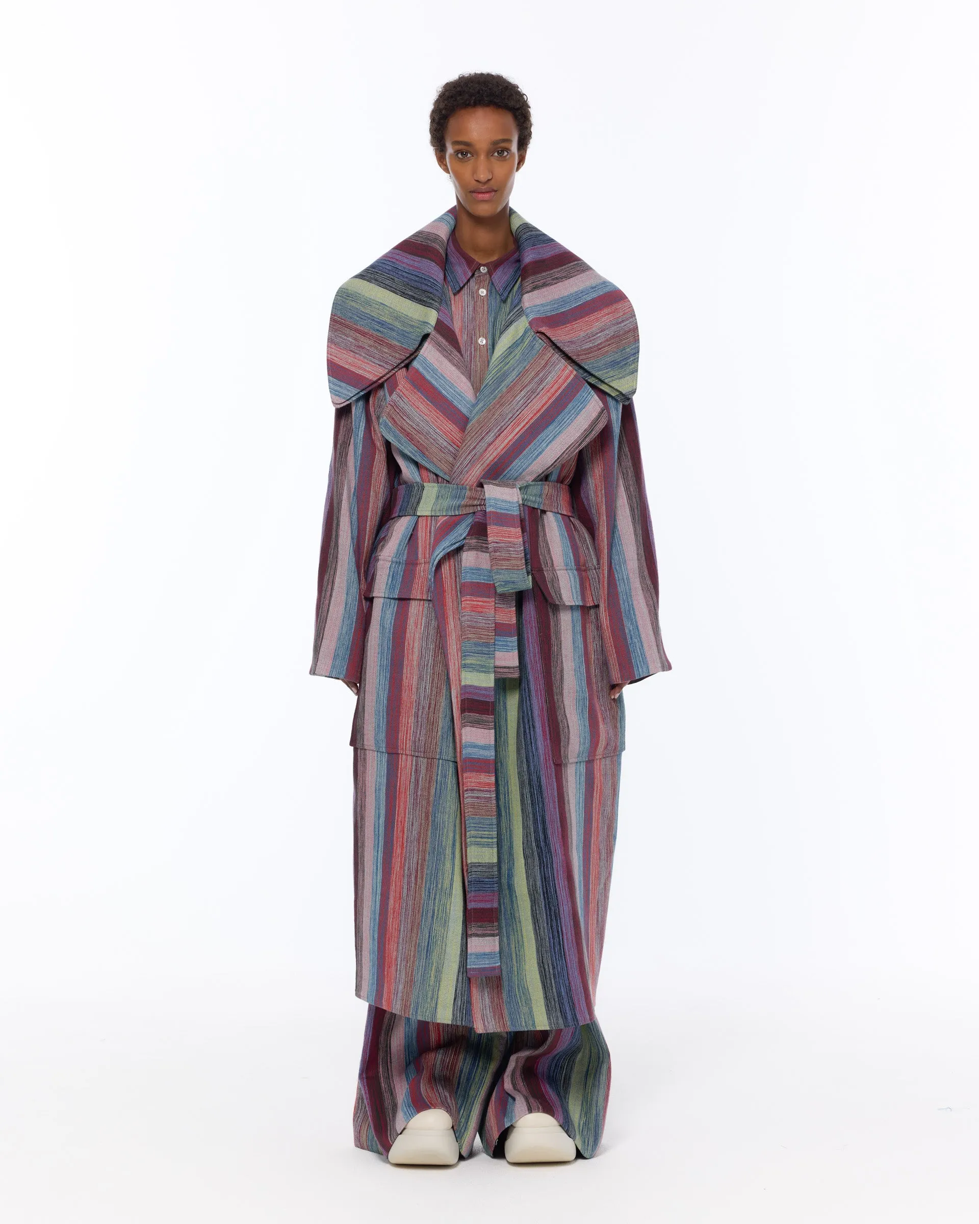 The Double Lapel Overcoat : Stripe 198