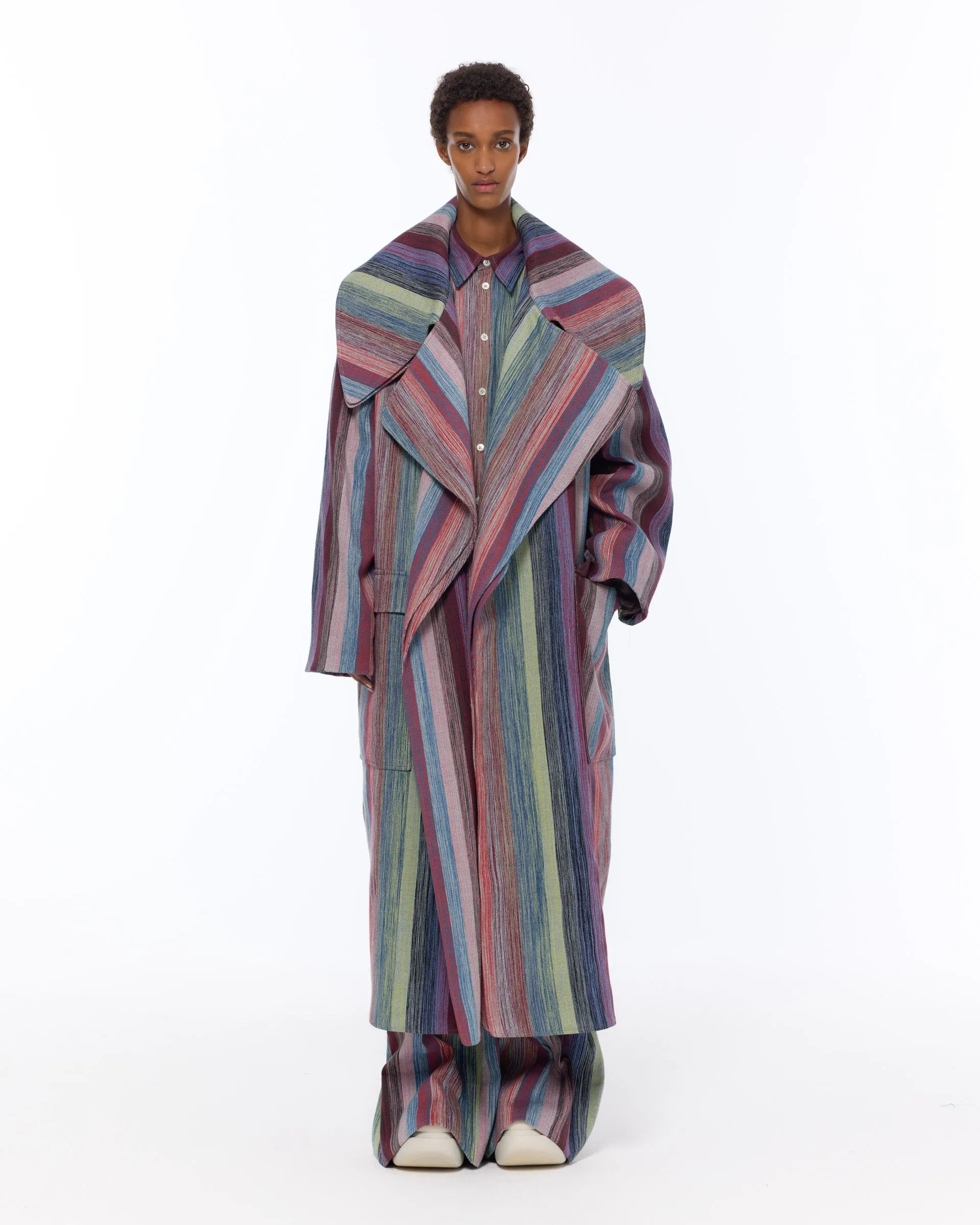The Double Lapel Overcoat : Stripe 198