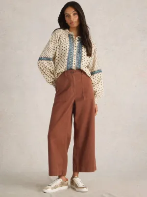 White Stuff Romy Wide Leg Cropped Trouser